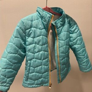 Cat & Jack Aqua Quilted Puffer Jacket